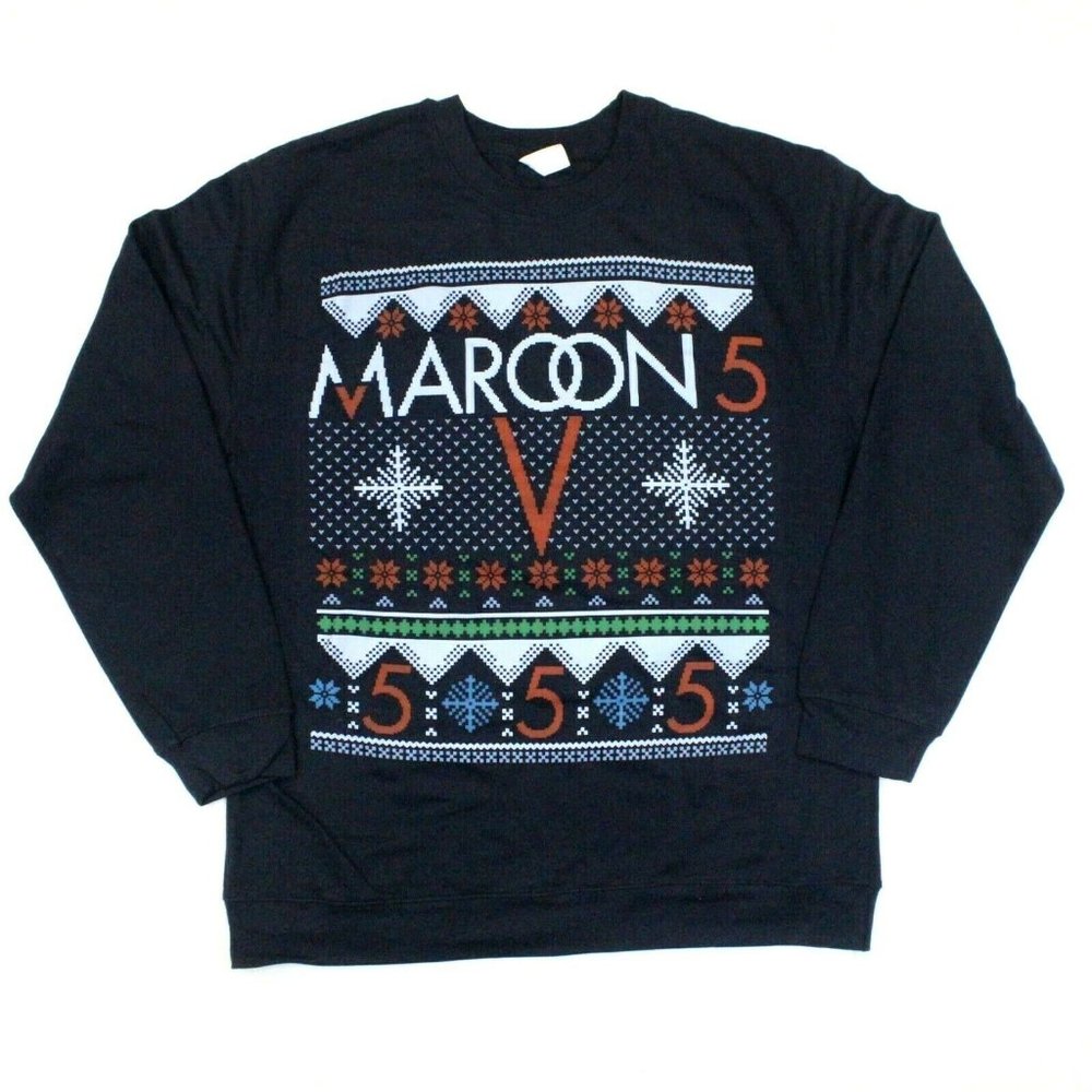 Maroon 5 Snowflake Tacky Ugly Christmas Sweater XL